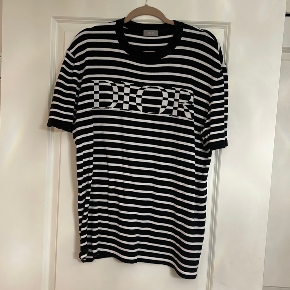 Dior Monochrome striped tshirt